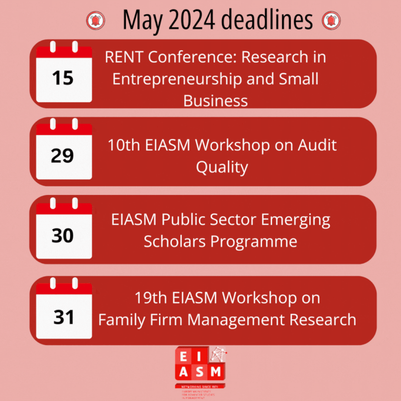 may 2024 EIASM deadlines